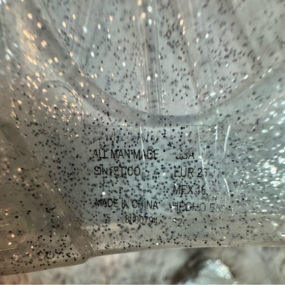 Wonder Nation Glitter Sandals with White Flower - Picture 8 of 8